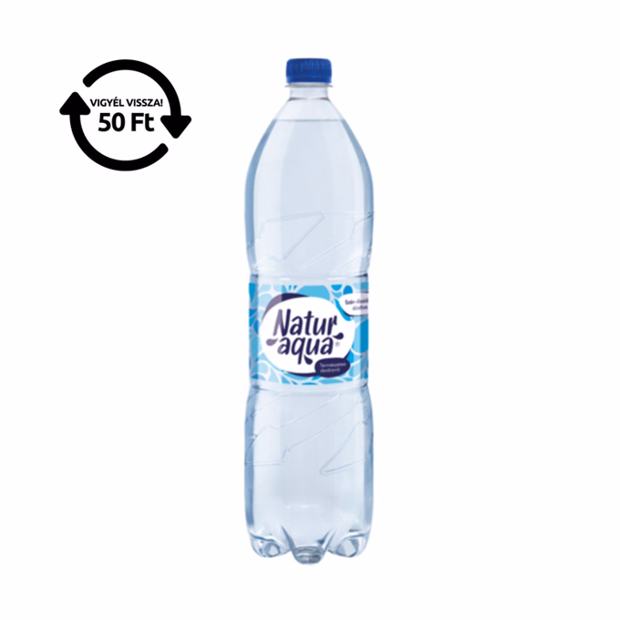 Ásványvíz szénsavas NATURAQUA 1,5L DRS