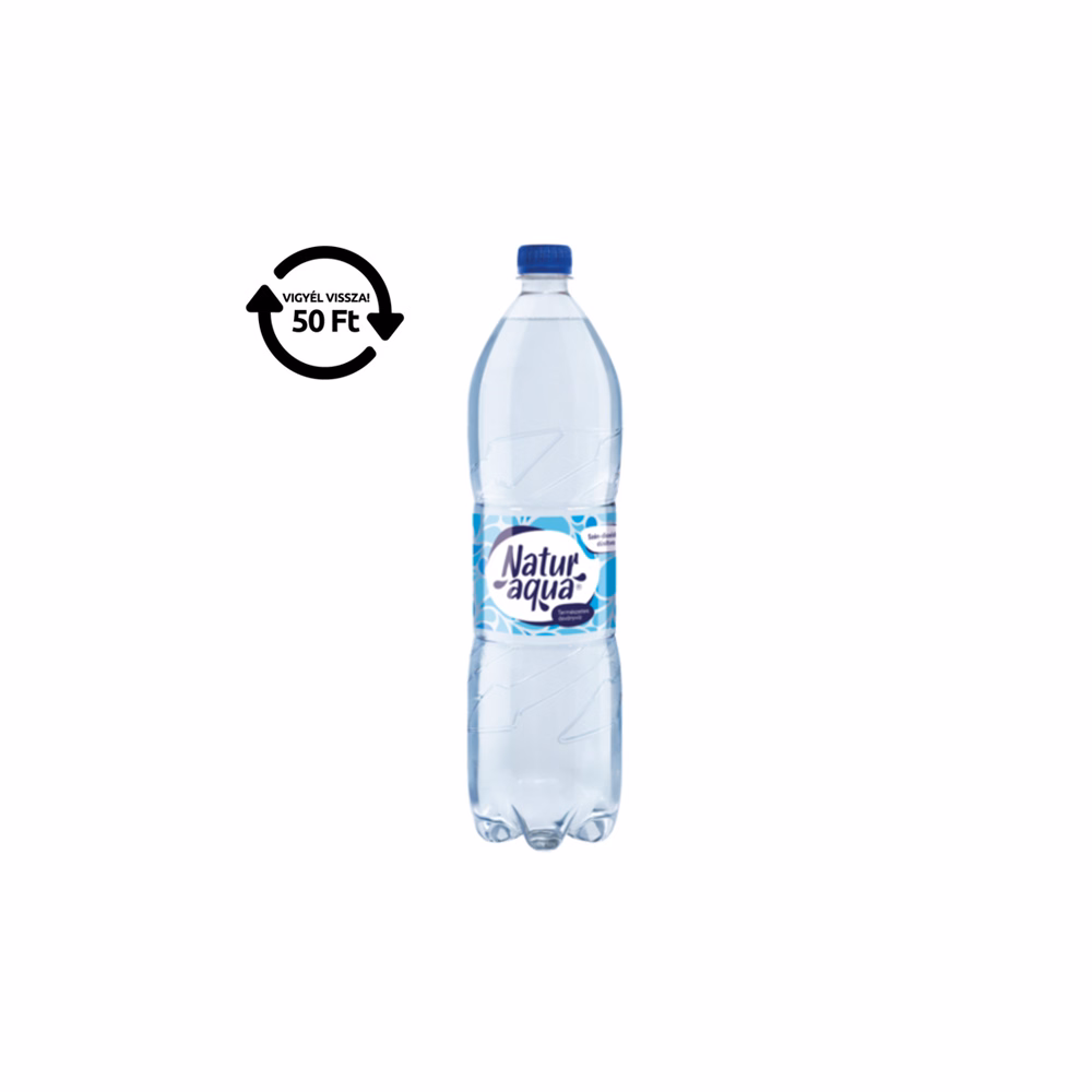 Ásványvíz szénsavas NATURAQUA 1,5L DRS
