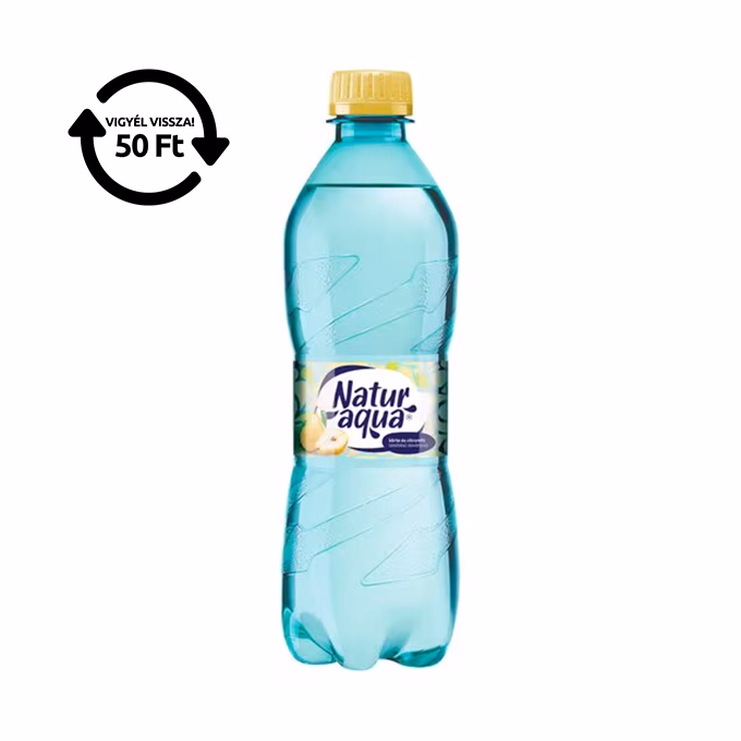 Ásványvíz szénsavas NATURAQUA Emotion Körte-Citromfű 0,5L DRS