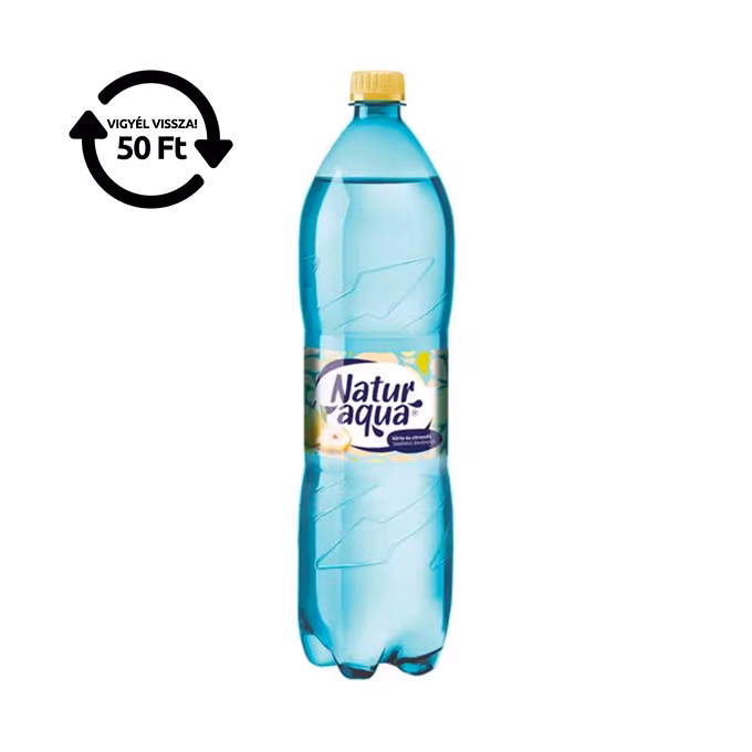 Ásványvíz szénsavas NATURAQUA Emotion Körte-Citromfű 1,5L DRS