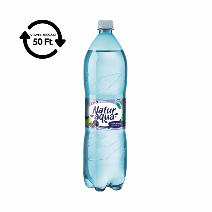 Ásványvíz szénsavas NATURAQUA Emotion Szeder-Lime Zero 1,5 L DRS