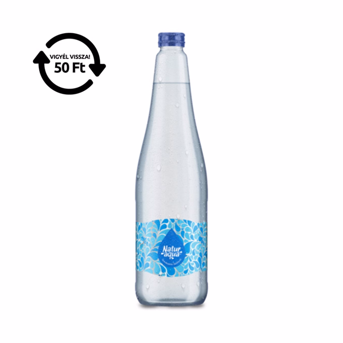 Ásványvíz szénsavas NATURAQUA üveges 0,75L DRS