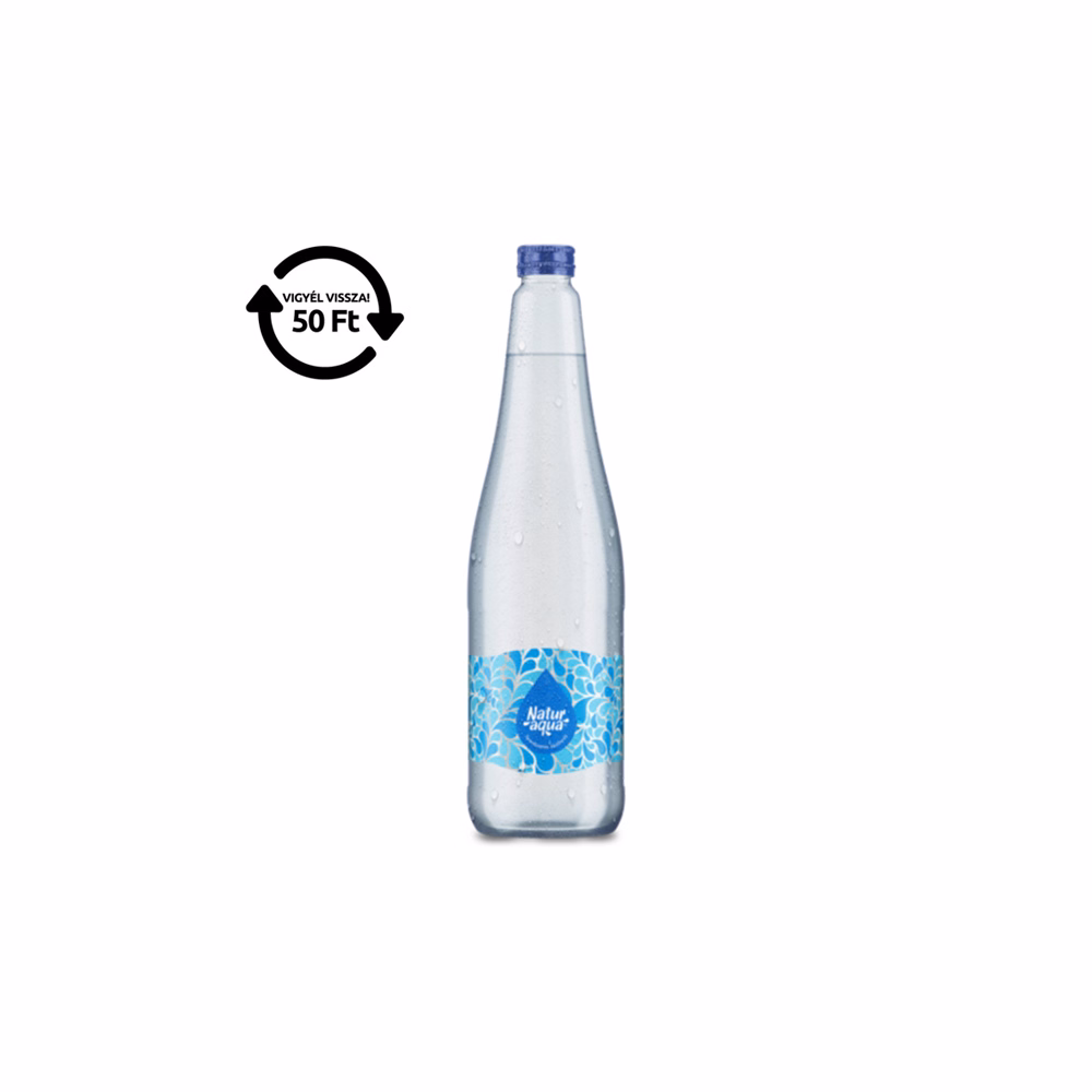 Ásványvíz szénsavas NATURAQUA üveges 0,75L DRS
