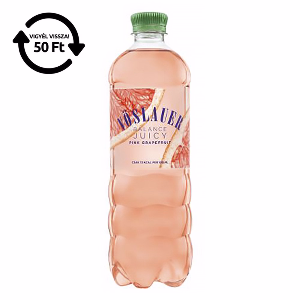 Ásványvíz szénsavas VÖSLAUER Balance Juicy pink grapefruit 0,75L DRS