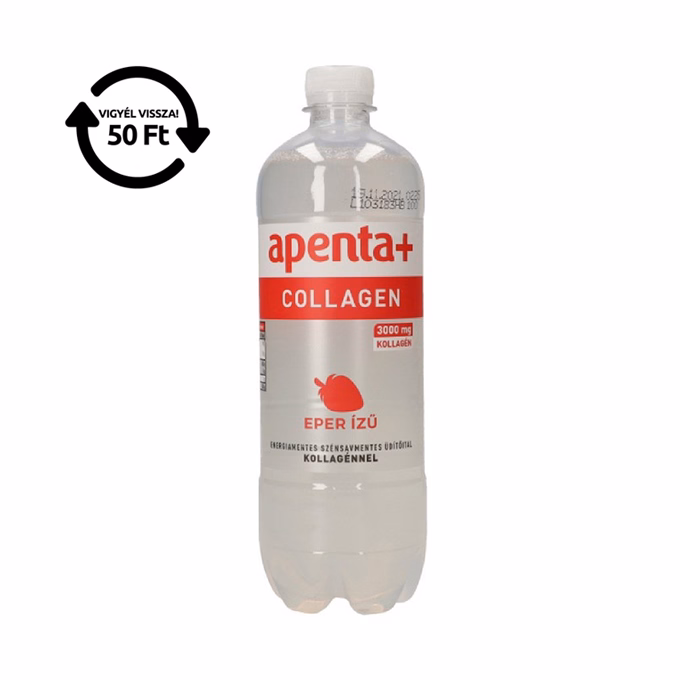Ásványvíz szénsavmentes APENTA+ Collagen eper ízű 0,75L DRS