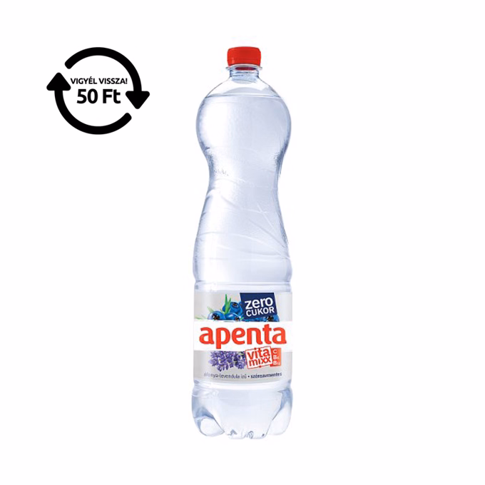 Ásványvíz szénsavmentes APENTA Vitamixxx áfonya-levendula zero 1,5L DRS
