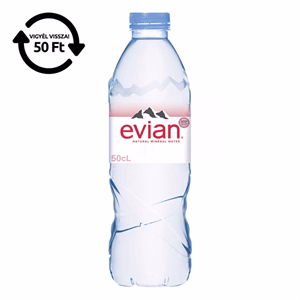 Ásványvíz szénsavmentes EVIAN 0,5L DRS