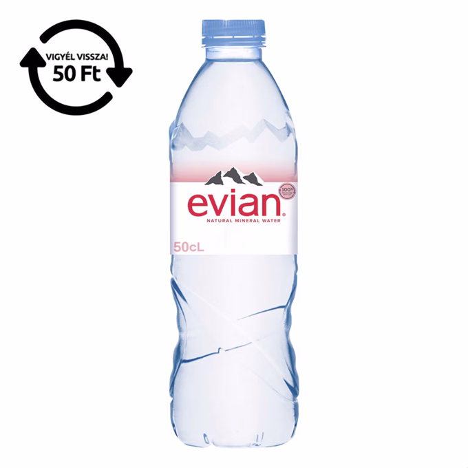 Ásványvíz szénsavmentes EVIAN 0,5L DRS