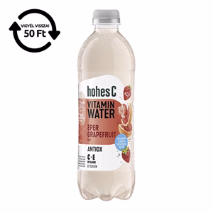 Ásványvíz szénsavmentes HOHES C Vitamin Antiox eper-grapefruit 10% 0,5 L DRS