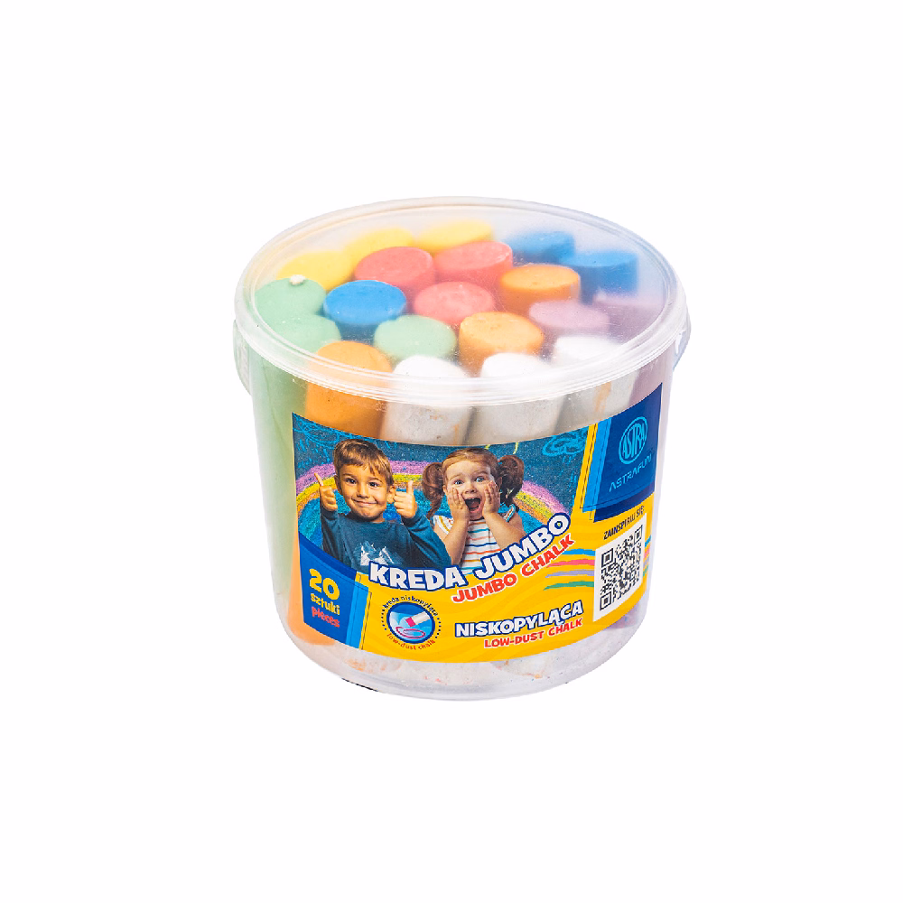 Aszfaltkréta ASTRA FUN vödrös jumbo 20 darabos