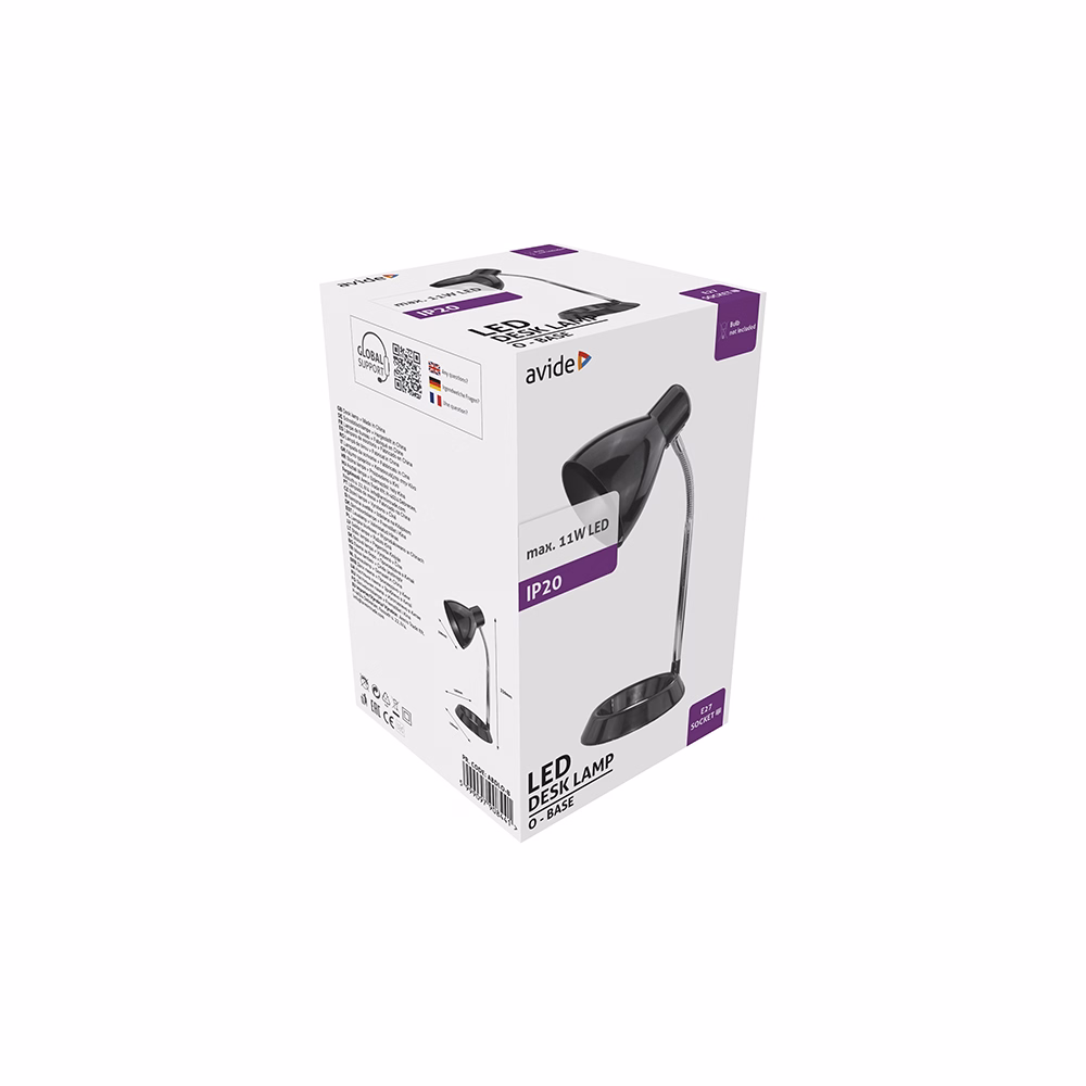 Asztali lámpa AVIDE Basic 11W fekete