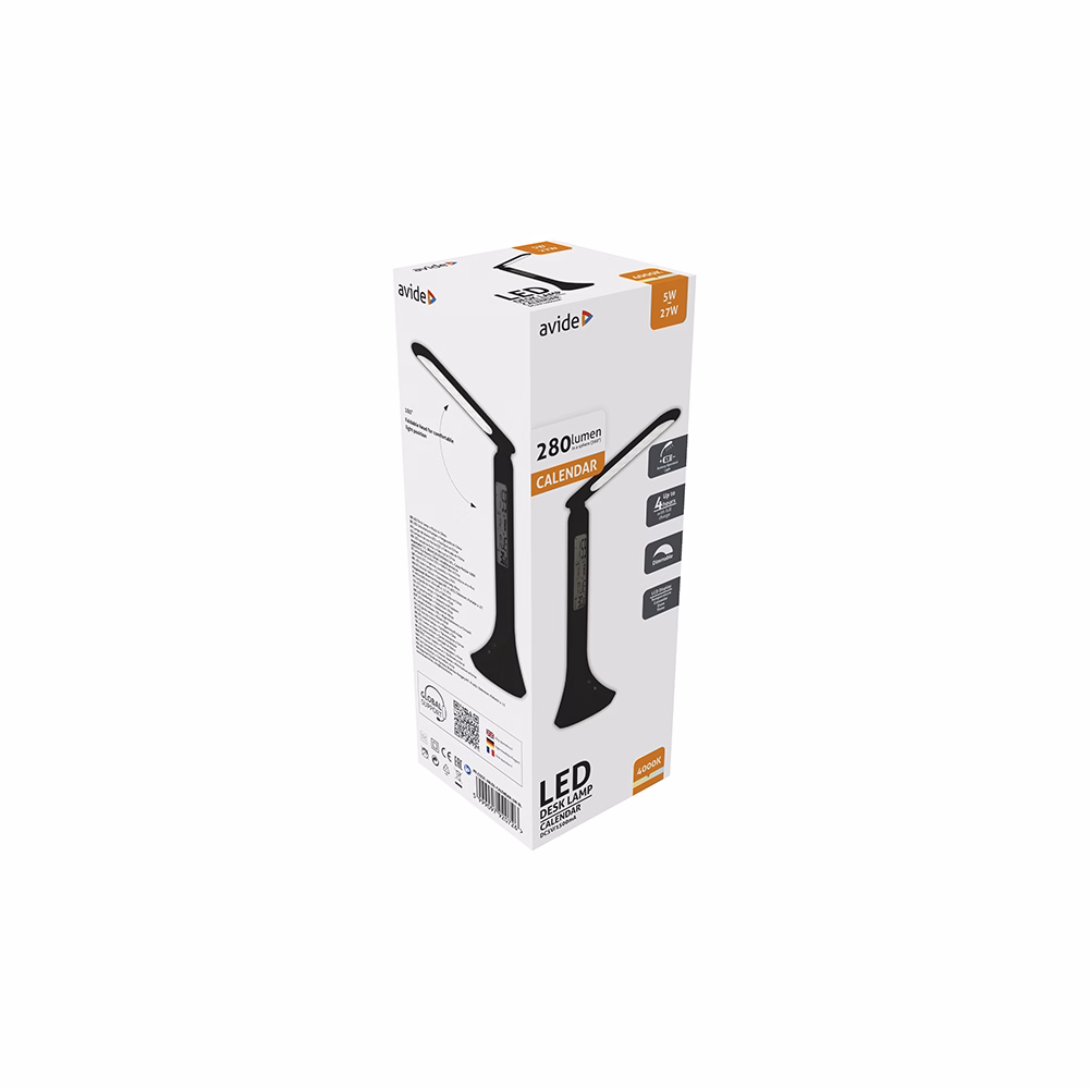 Asztali lámpa AVIDE Calendar LED 5W fekete