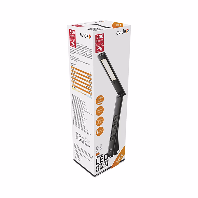 Asztali lámpa AVIDE Claude LED 5W fekete