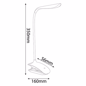 Asztali lámpa AVIDE Clip LED 1,5W fehér