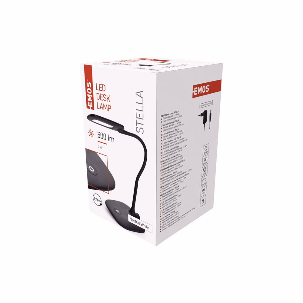 Asztali lámpa EMOS Stella LED 5W műanyag fekete