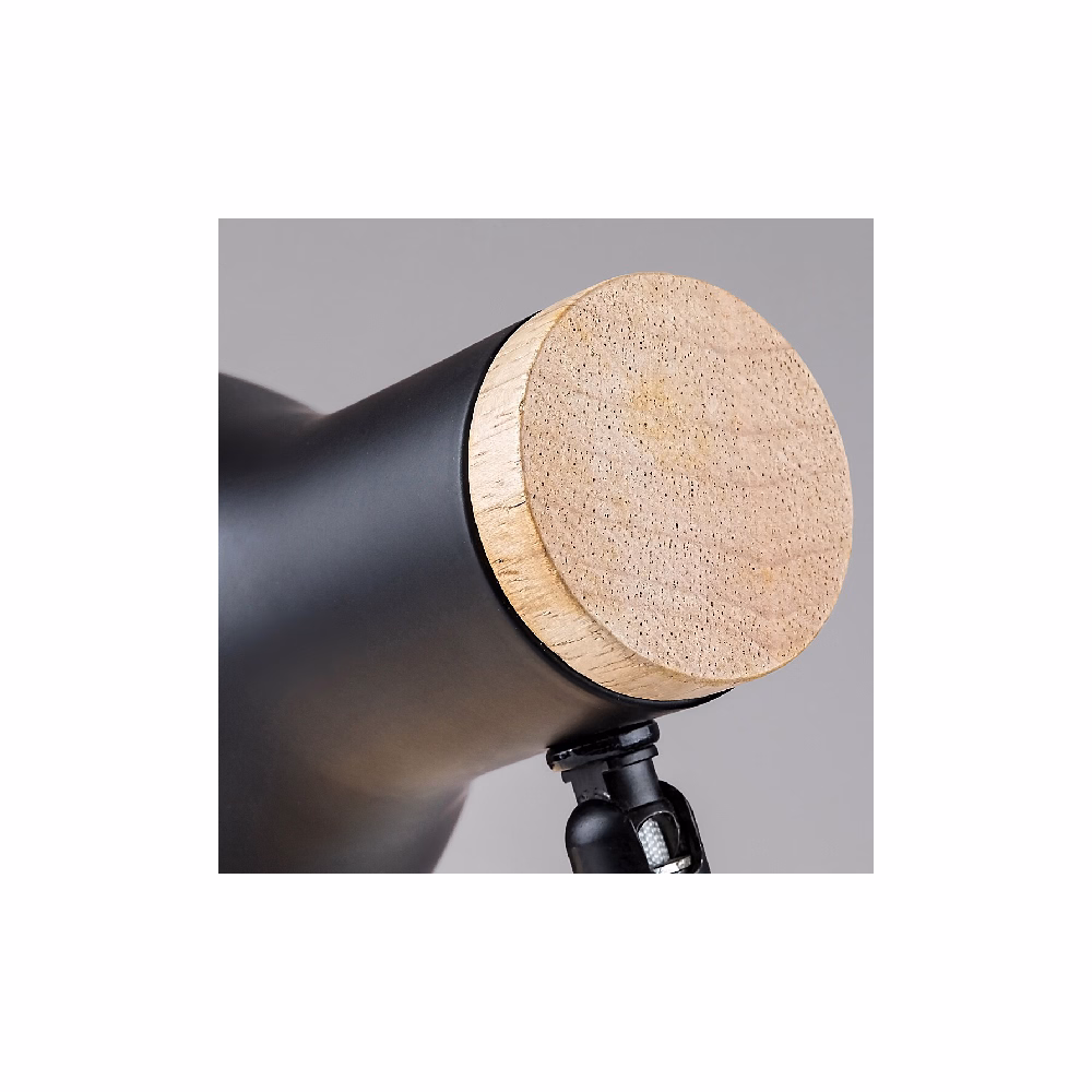 Asztali lámpa RÁBALUX Ferb halogén E14 1xmax25W fém/fa fekete