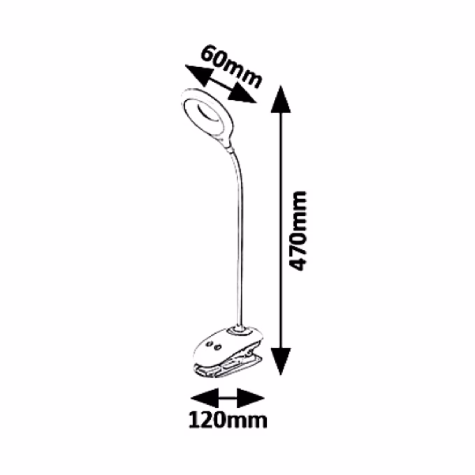 Asztali lámpa RÁBALUX Harris LED 4W műanyag fehér