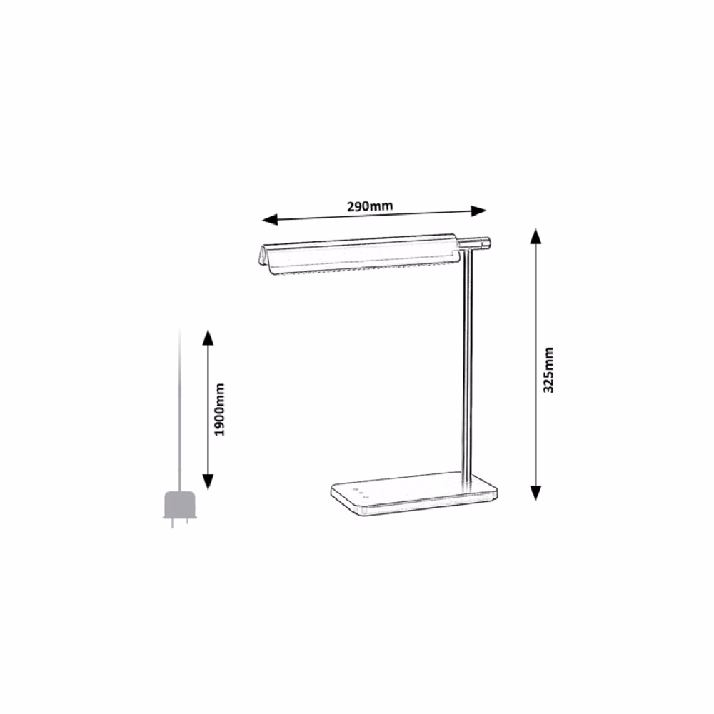 Asztali lámpa RÁBALUX Horus LED 7W fém fekete