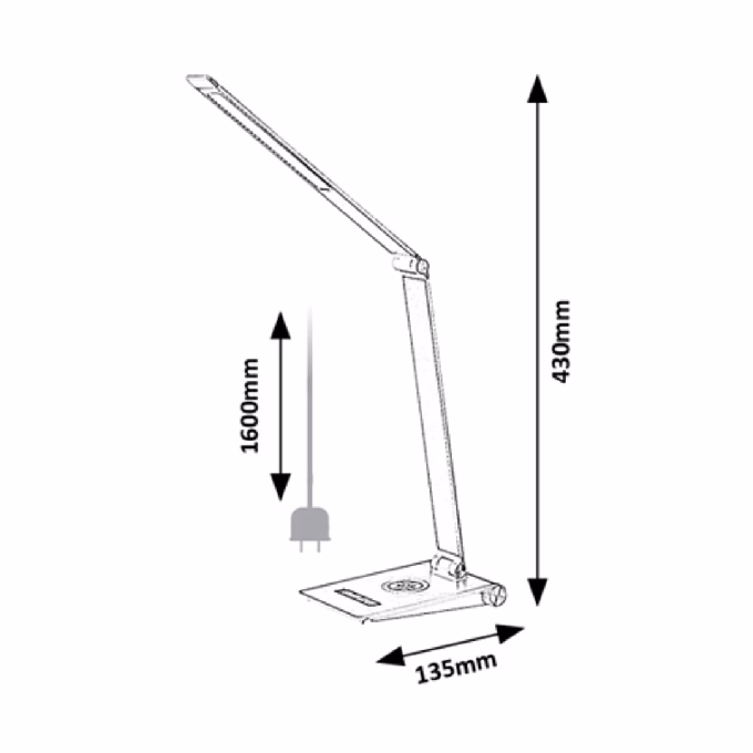 Asztali lámpa RÁBALUX Nilfgard LED 13W aluminium ezüst