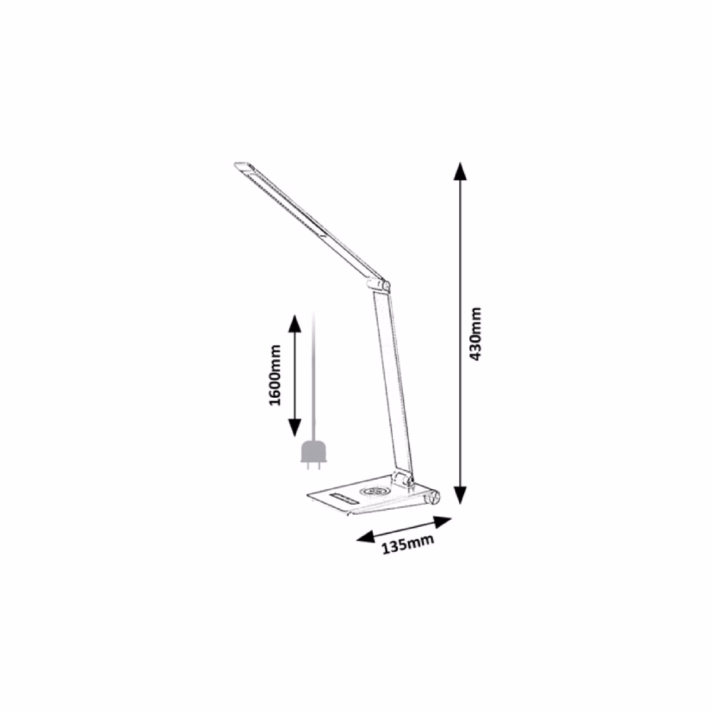 Asztali lámpa RÁBALUX Nilfgard LED 13W aluminium ezüst