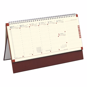 Asztali naptár kép nélküli TOPTIMER C051 álló sárga lapos bordó 2026.