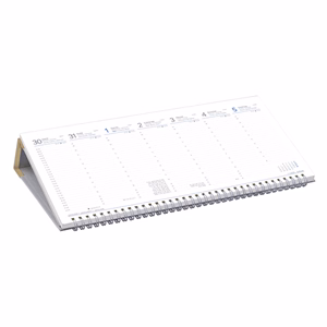 Asztali naptár kép nélküli TOPTIMER T050 fekvő fehér lapos bézs 2026.