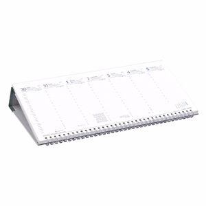 Asztali naptár kép nélküli TOPTIMER T050 fekvő fehér lapos zöld 2026.