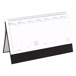 Asztali naptár kép nélküli TOPTIMER T051 álló fehér lapos fekete 2026.