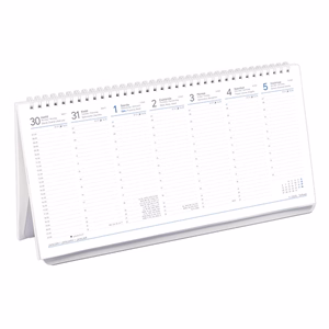 Asztali naptár kép nélküli TOPTIMER T052 álló fehér lapos papír táblás 2026.