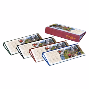 Asztali naptár képes CSÍZIÓ fekvő fehér lapos idézetes bőr hatású Öko hátlap fekete 2026.