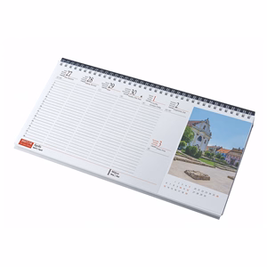 Asztali naptár képes REALSYSTEM álló fehér lapos Magyarország 2027