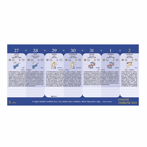 Asztali naptár képes TOPTIMER T059 álló fehér lapos Holdnaptár 2026.