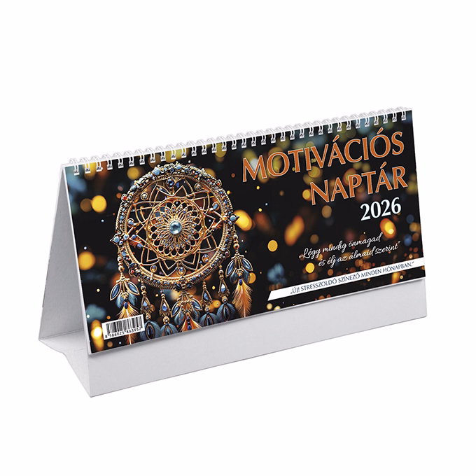 Asztali naptár képes TOPTIMER T059 álló fehér lapos Motivációs 2026.