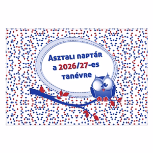 Asztali naptár tanévhez igazodó REALSYSTEM álló 2026-2027