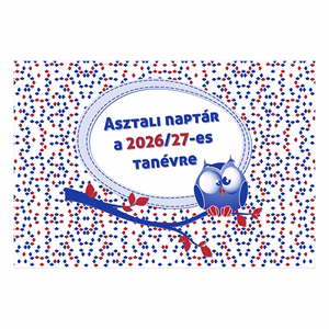 Asztali naptár tanévhez igazodó REALSYSTEM álló 2026-2027