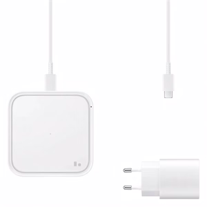 Asztali töltő SAMSUNG vezeték nélküli 15W QC fehér + adapter