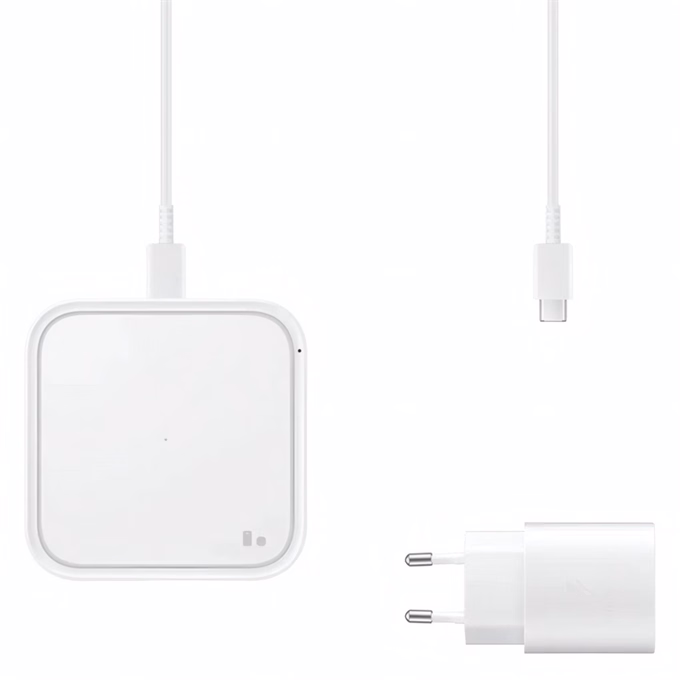 Asztali töltő SAMSUNG vezeték nélküli 15W QC fehér + adapter