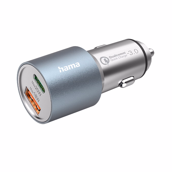 Autós töltő HAMA 2xUSB 3A Qualcomm QC 4.0 19,5W