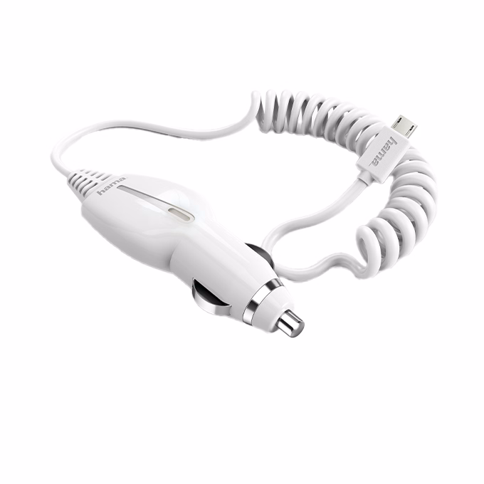 Autós töltő HAMA micro-USB 1,2A fehér