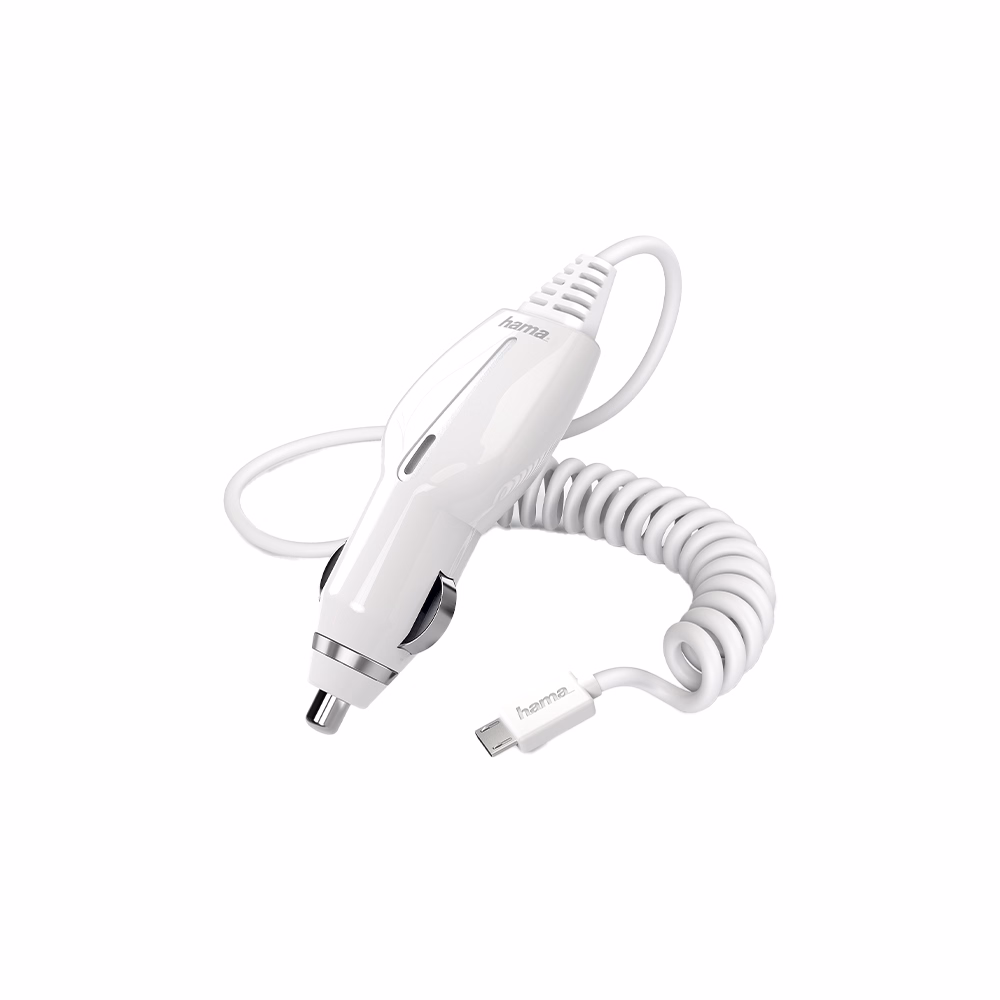 Autós töltő HAMA micro-USB 1,2A fehér