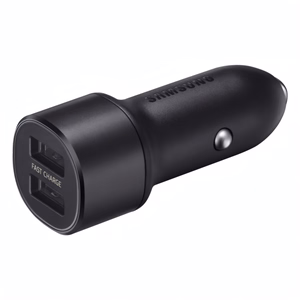 Autós töltő SAMSUNG 2xUSB-A 15W QC fekete