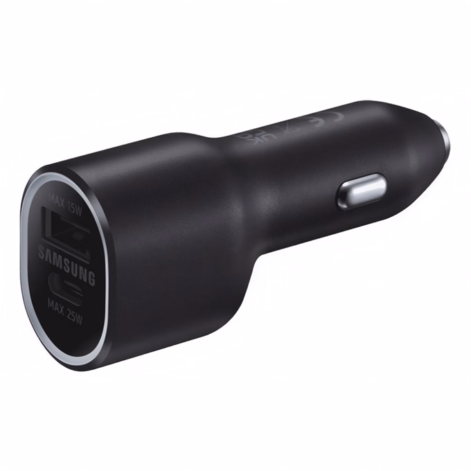 Autós töltő SAMSUNG USB-A/USB-C 40W QC fekete