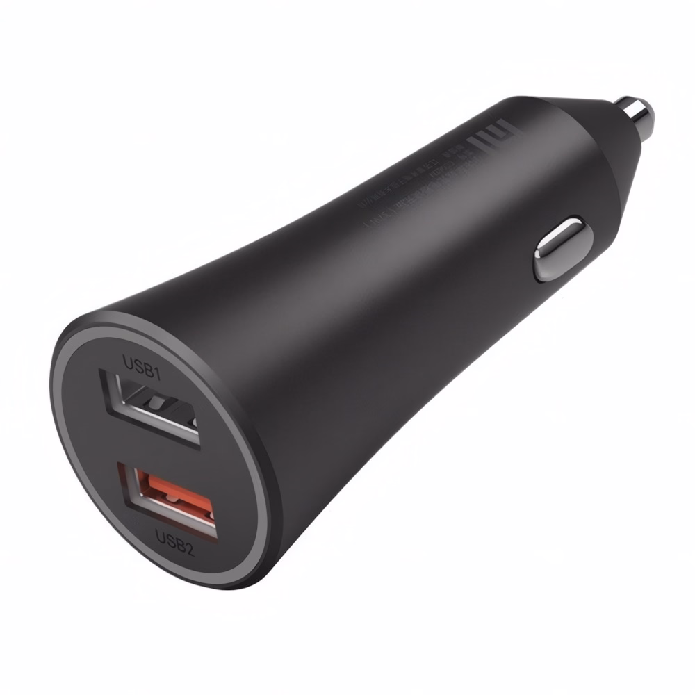 Autós töltő XIAOMI 2xUSB-A 37W QC fekete