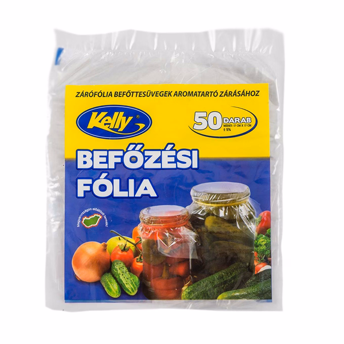 Befőzési fólia KELLY 17x17 cm 50 darabos