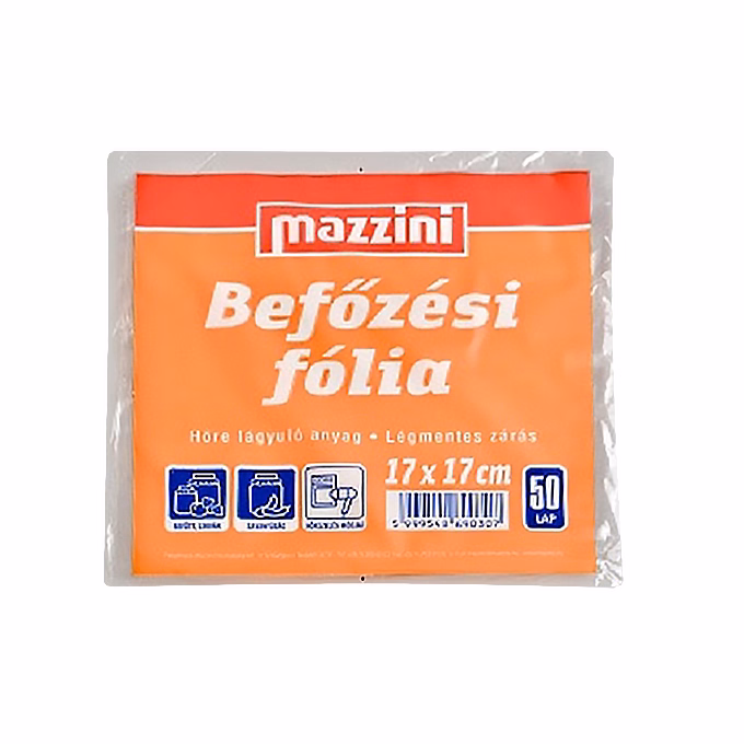 Befőzési fólia MAZZINI 17x17cm 50 darabos