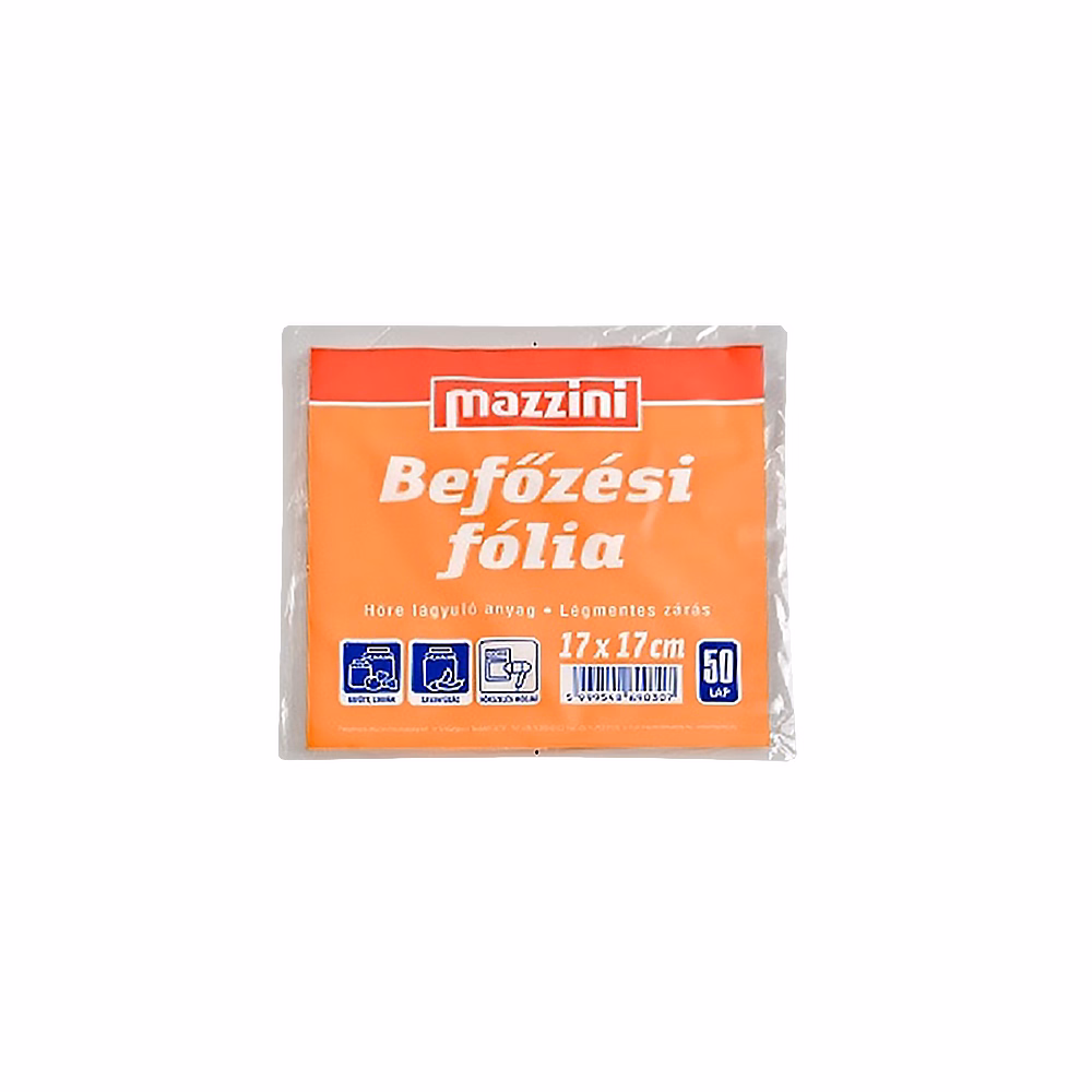 Befőzési fólia MAZZINI 17x17cm 50 darabos