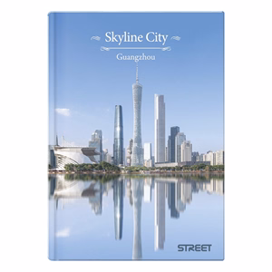 Beírókönyv vonalas STREET A/4 96 lapos Skyline keményfedelű vegyes mintákkal