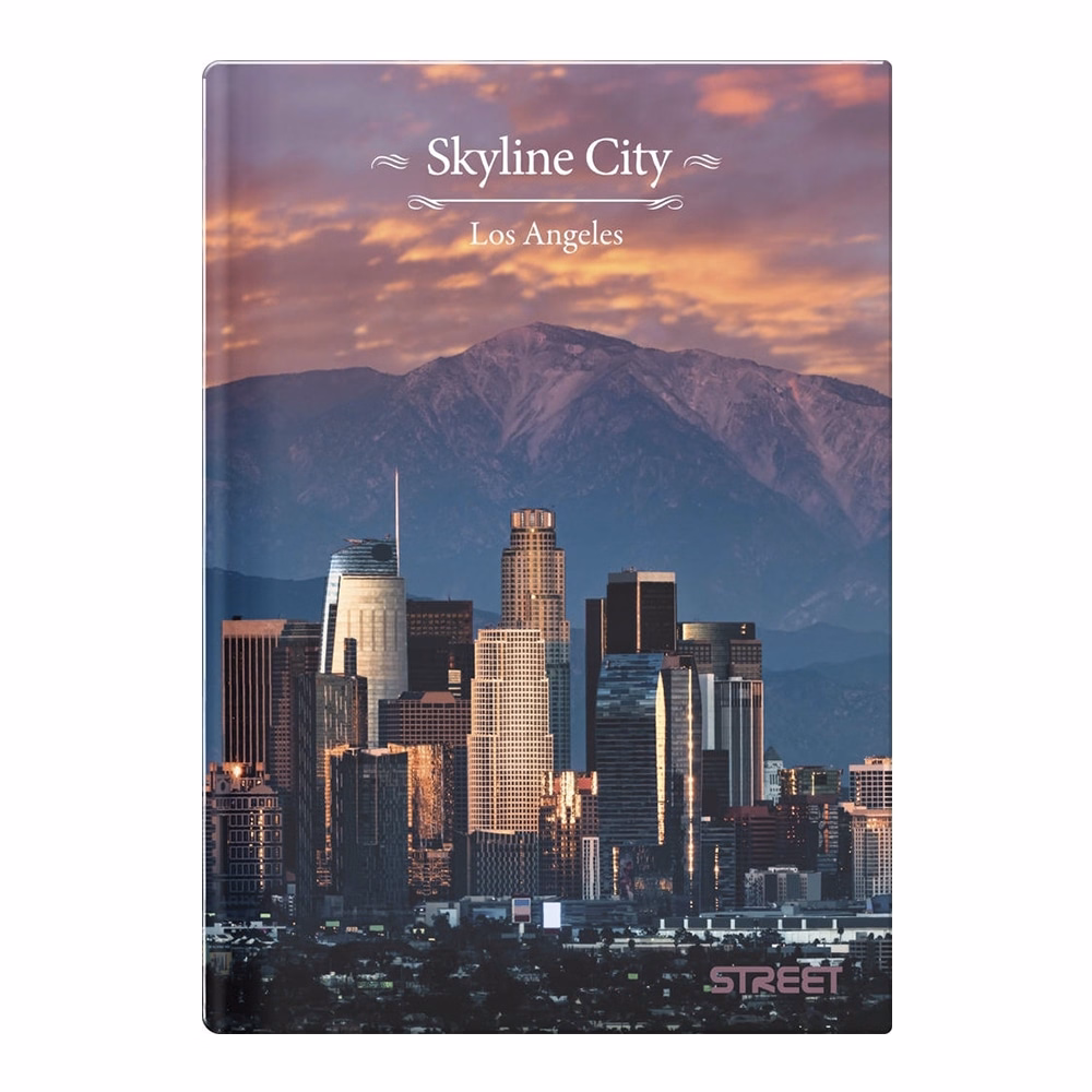 Beírókönyv vonalas STREET A/4 96 lapos Skyline keményfedelű vegyes mintákkal