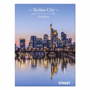 Beírókönyv vonalas STREET A/4 96 lapos Skyline keményfedelű vegyes mintákkal