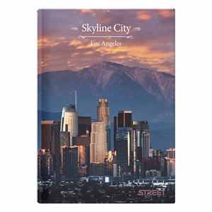 Beírókönyv vonalas STREET A/5 96 lapos Skyline keményfedelű vegyes mintákkal